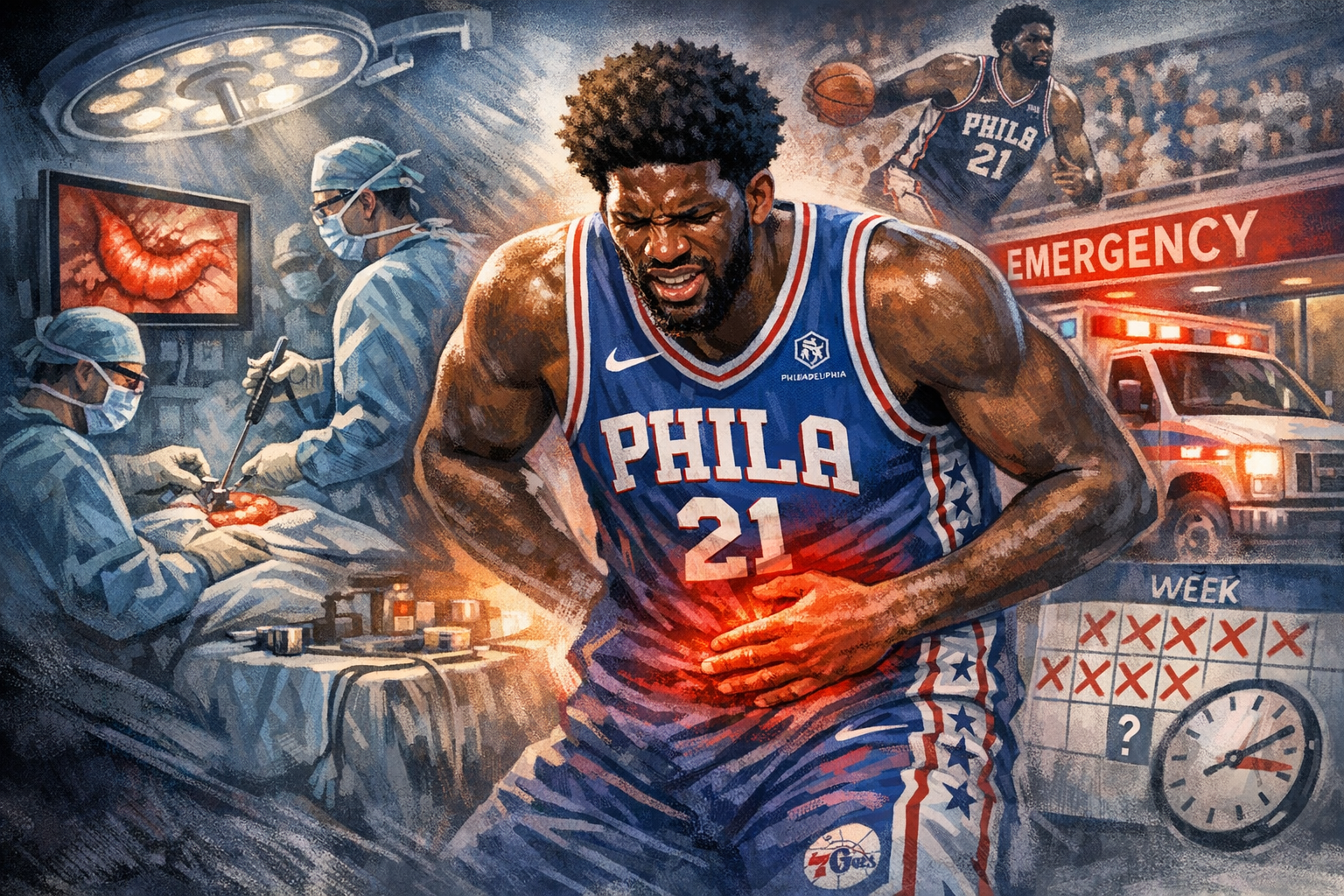 Joel Embiid Faces Emergency Surgery After Acute Appendicitis Diagnosis
