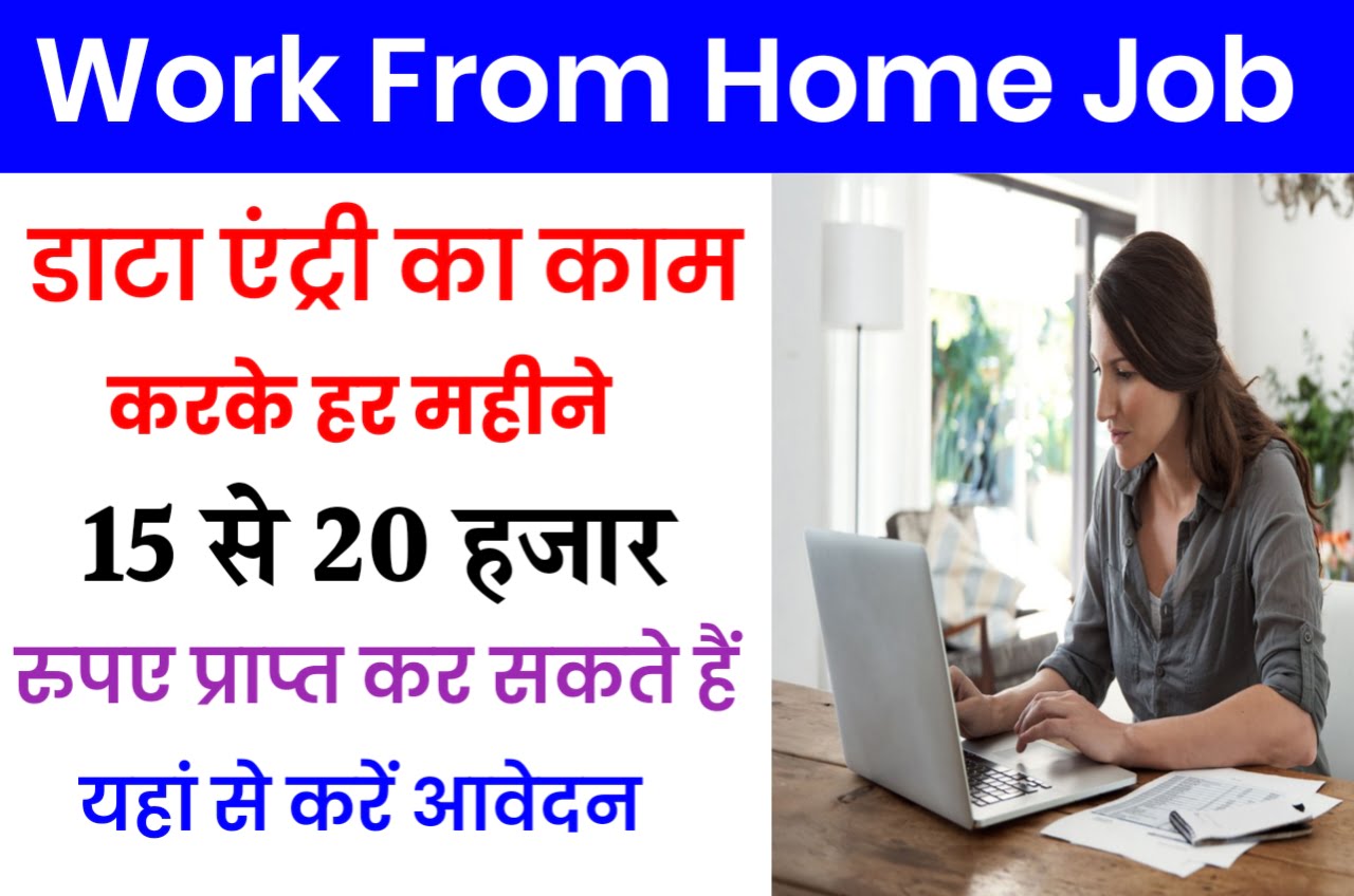 Work From Home : डाटा एंट्री का काम करके, हर महीने ₹15000 से ₹20000 कमा सकते हैं Best Link