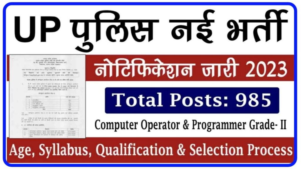 Computer Operator Recruitment : पुलिस विभाग कंप्यूटर ऑपरेटर में 930 पदों पर भर्ती निकली, ऐसे करें आवेदन New Best Link