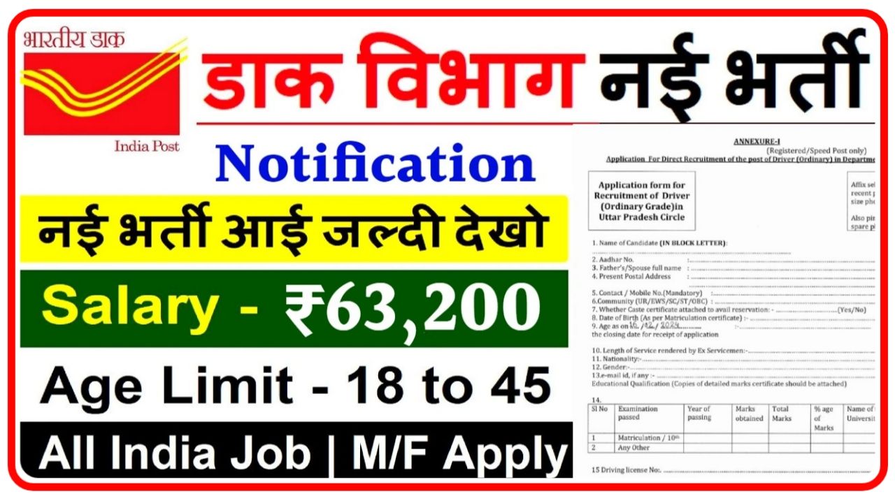 Post Office Bharti 2024 : आ गई बिना परीक्षा की बंपर भर्ती, नोटिफिकेशन हुआ जारी Best Link